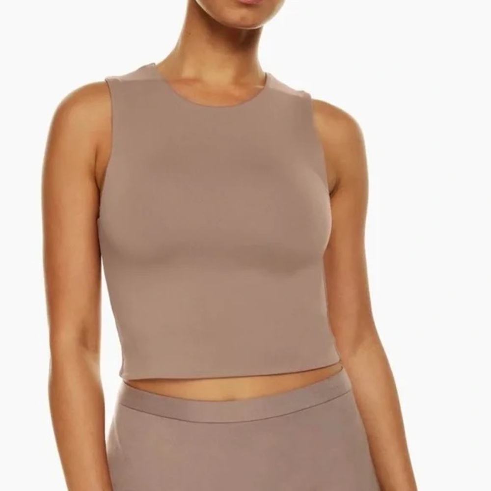 Aritzia Contour Taupe Tank Top